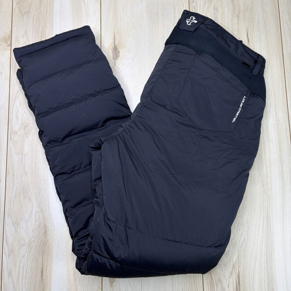 Louis Castel Down/ Feathers Filled Quilted Puffer Pants Men's 32x32 Slim Fit